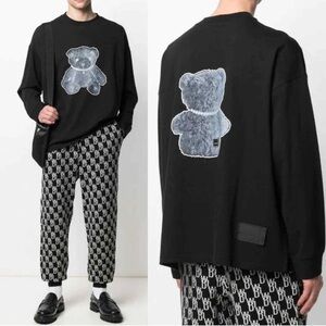 We11done Black Glow in the Dark Teddy Bear Long Sleeve T-shirt Men’s Size M